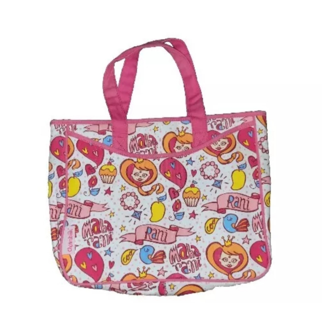 Vintage Chumbak Pink Zip Tote Bag Over Shoulder